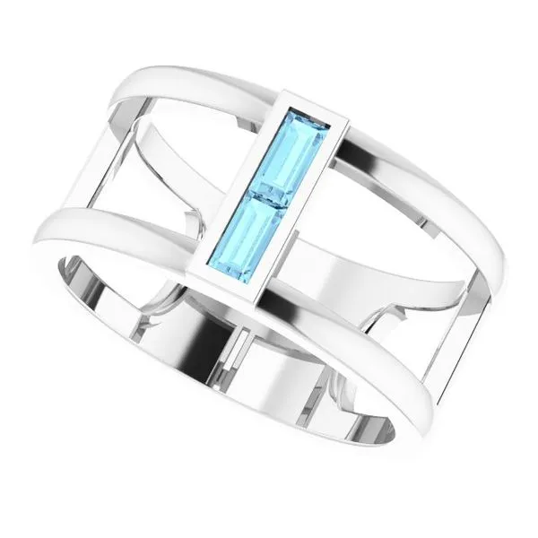 Baguette Negative Space Ring Image 5 Bauble Patch Jewelers Comstock Park, MI