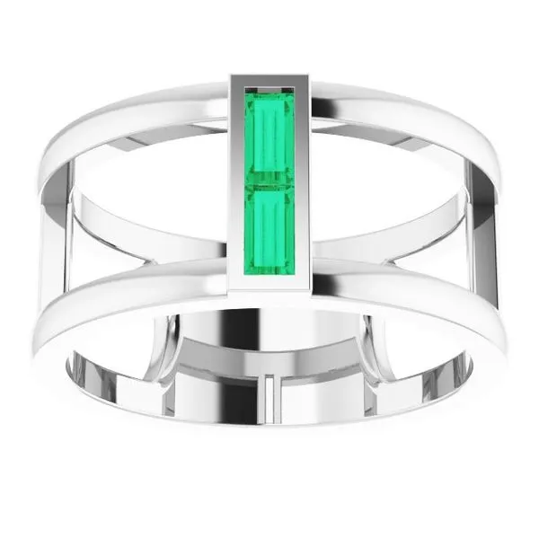 Baguette Negative Space Ring Image 3 John E. Koller Jewelry Designs owasso, OK