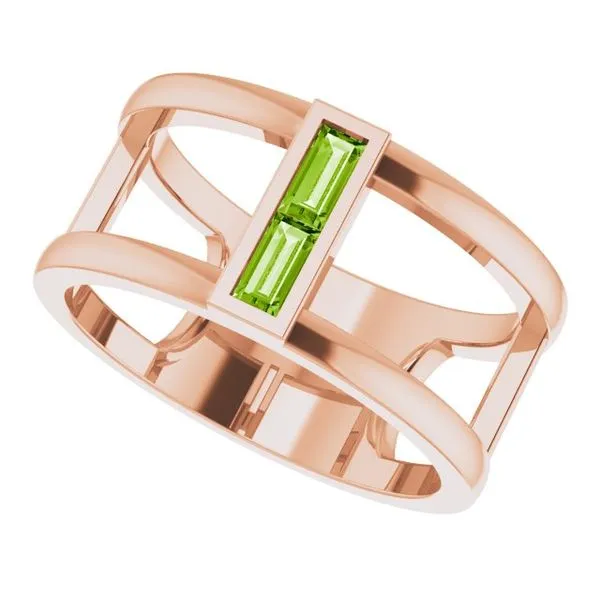 Baguette Negative Space Ring Image 5 Linwood Custom Jewelers Linwood, NJ