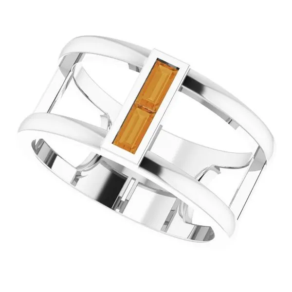 Baguette Negative Space Ring Image 5 Long Jewelers Chesapeake, VA