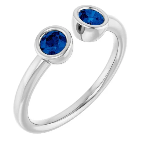 Bezel-Set Two-Stone Ring John E. Koller Jewelry Designs owasso, OK