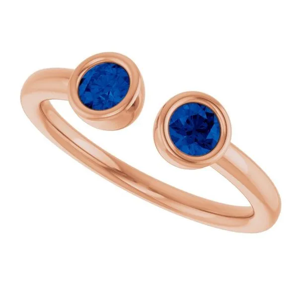 Bezel-Set Two-Stone Ring Image 5 Rasmussen Jewelers Spanish Fork, UT