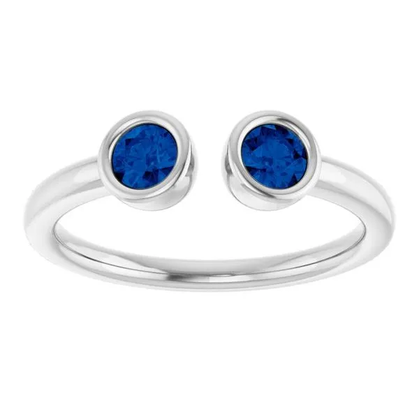 Bezel-Set Two-Stone Ring Image 3 The Diamond Shop, Inc. Lewiston, ID