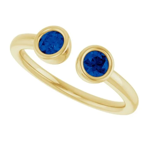 Bezel-Set Two-Stone Ring Image 5 The Diamond Shop, Inc. Lewiston, ID