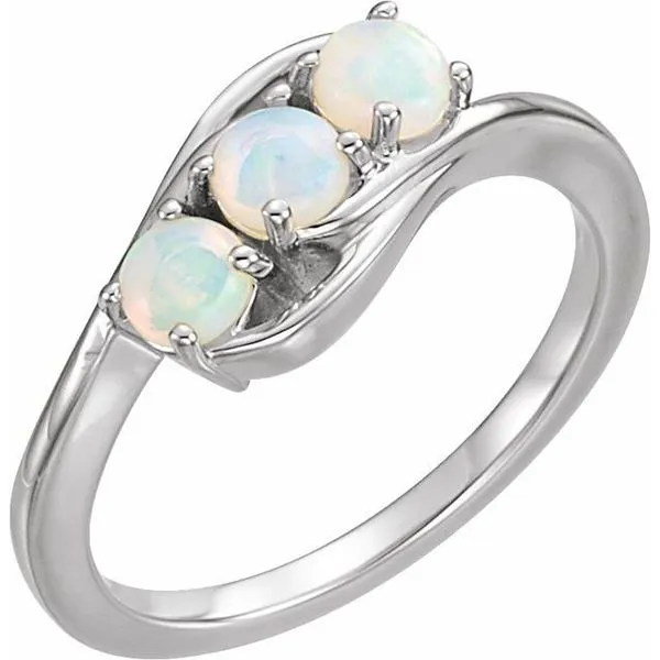 Three-Stone Cabochon Ring Jewelry Design Studio Jensen Beach, FL