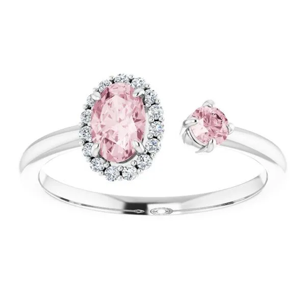 Accented Halo-Style Ring Image 3 Jewelry Design Studio Jensen Beach, FL