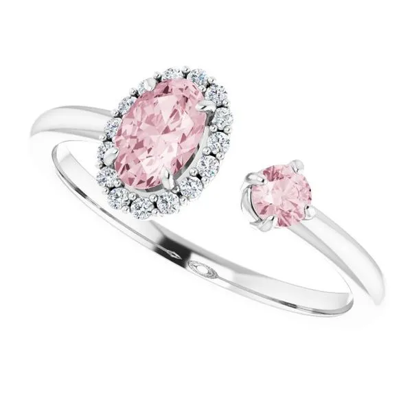 Accented Halo-Style Ring Image 5 Jewelry Design Studio Jensen Beach, FL