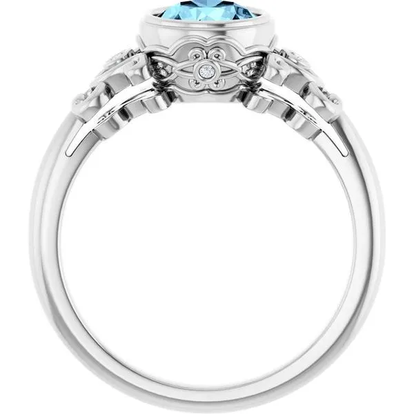 Bezel-Set Accented Ring Image 2 Cherry Street Jewelers Tulsa, OK