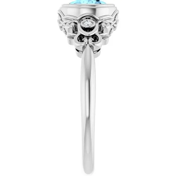 Bezel-Set Accented Ring Image 4 Comstock Jewelers Edmonds, WA