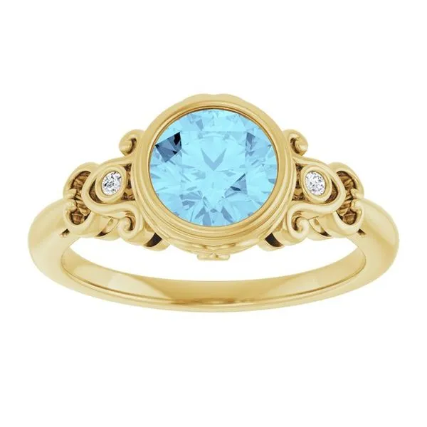 Bezel-Set Accented Ring Image 3 Comstock Jewelers Edmonds, WA