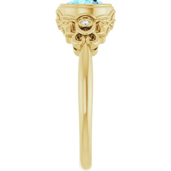 Bezel-Set Accented Ring Image 4 Cherry Street Jewelers Tulsa, OK