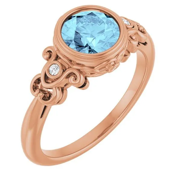 Bezel-Set Accented Ring Jewelry Design Studio Jensen Beach, FL