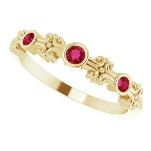 Bezel-Set Ring Image 5 James Wolf Jewelers Mason, OH