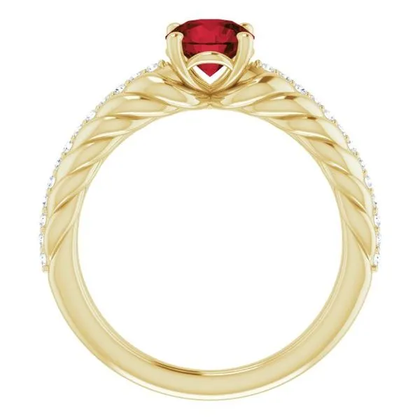 Accented Rope Ring Image 2 M. J. Thomas Jewelers, Ltd. Stratford, CT