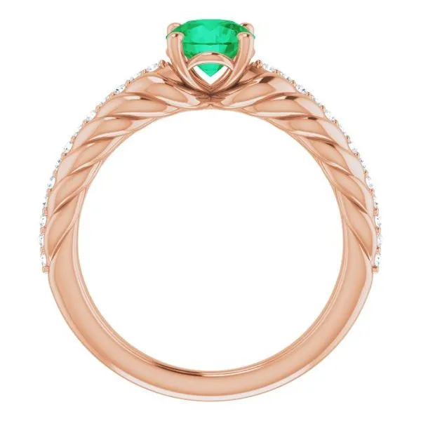 Accented Rope Ring Image 2 Long Jewelers Chesapeake, VA