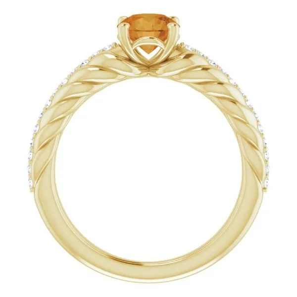 Accented Rope Ring Image 2 Long Jewelers Chesapeake, VA