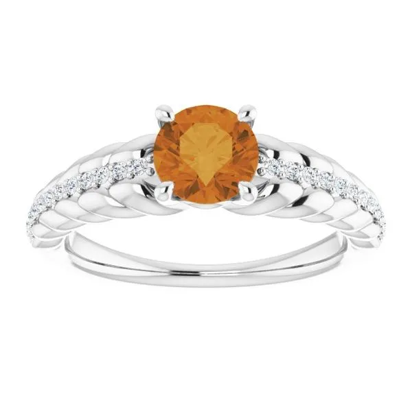 Accented Rope Ring Image 3 Long Jewelers Chesapeake, VA