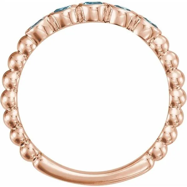 Beaded Bezel-Set Ring Image 2 James Wolf Jewelers Mason, OH