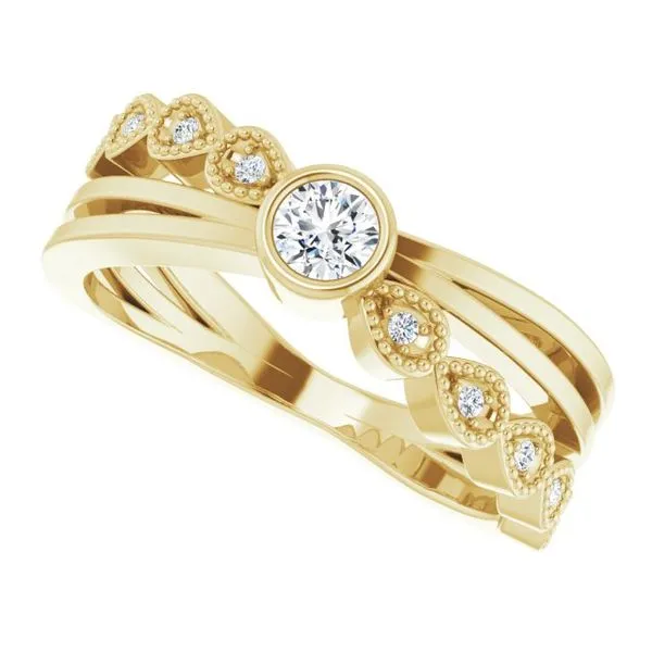 Criss-Cross Bezel-Set Ring Image 5 Holly's Jewelry Mountain Home, AR