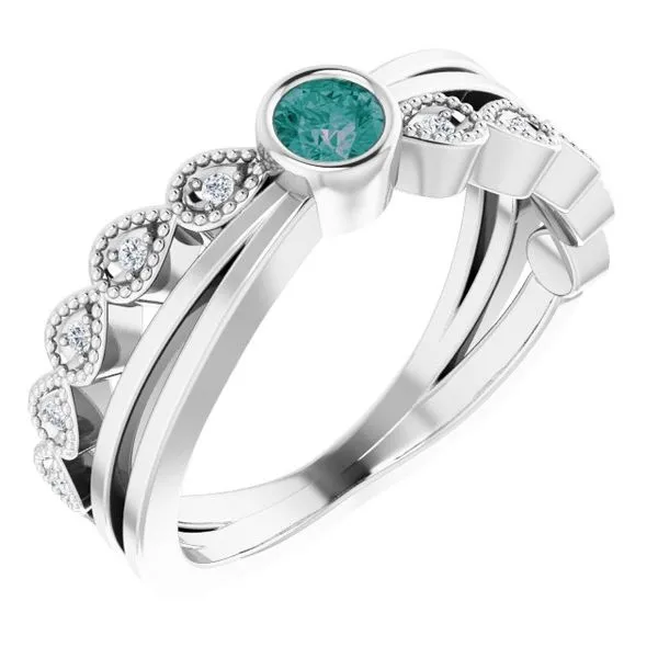 Criss-Cross Bezel-Set Ring Holly's Jewelry Mountain Home, AR
