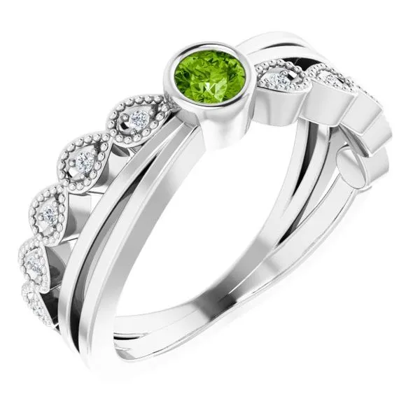 Criss-Cross Bezel-Set Ring Holly's Jewelry Mountain Home, AR