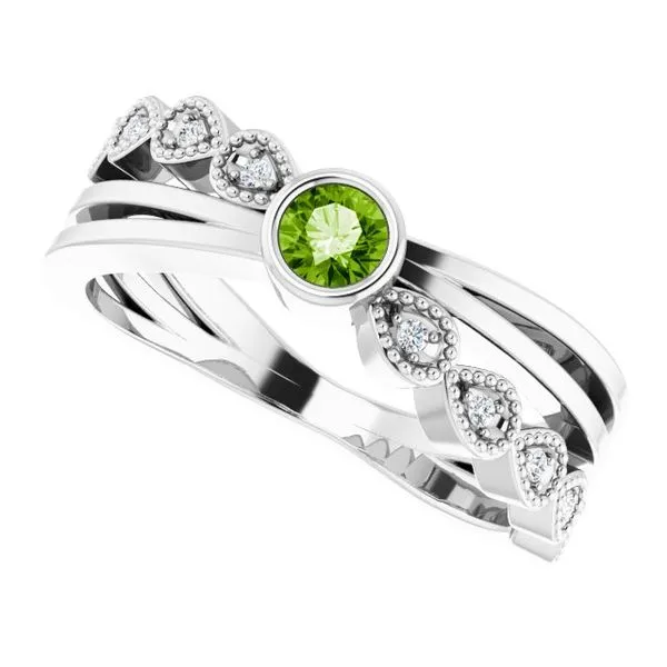 Criss-Cross Bezel-Set Ring Image 5 Jewelry Design Studio Jensen Beach, FL