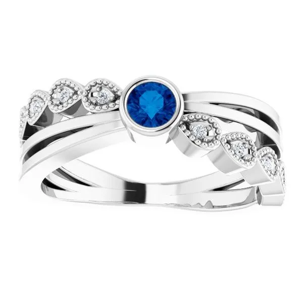 Criss-Cross Bezel-Set Ring Image 3 Holly's Jewelry Mountain Home, AR