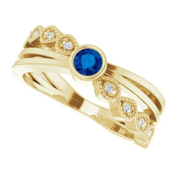 Criss-Cross Bezel-Set Ring Image 5 Holly's Jewelry Mountain Home, AR