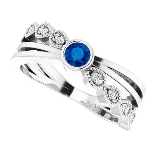 Criss-Cross Bezel-Set Ring Image 5 Jewelry Design Studio Jensen Beach, FL