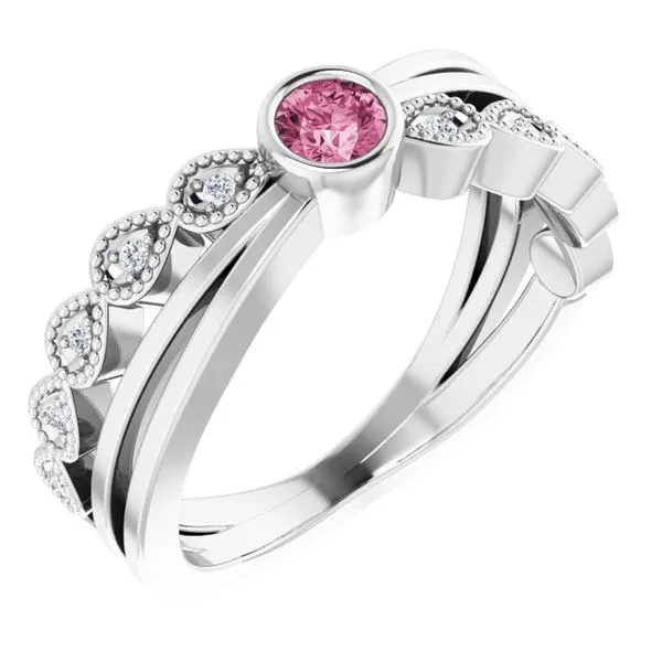 Criss-Cross Bezel-Set Ring James Wolf Jewelers Mason, OH