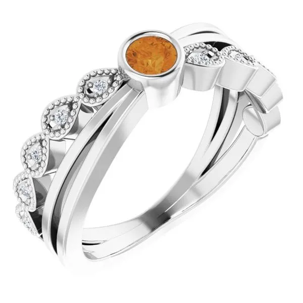 Criss-Cross Bezel-Set Ring Holly's Jewelry Mountain Home, AR