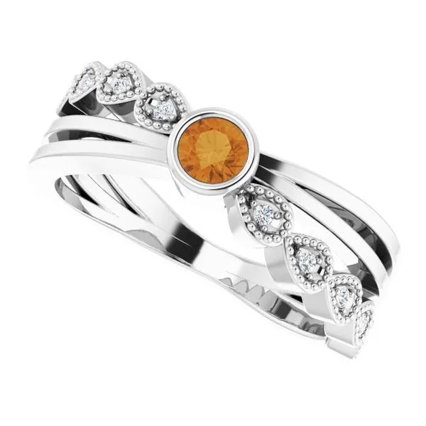 Criss-Cross Bezel-Set Ring Image 5 Holly's Jewelry Mountain Home, AR