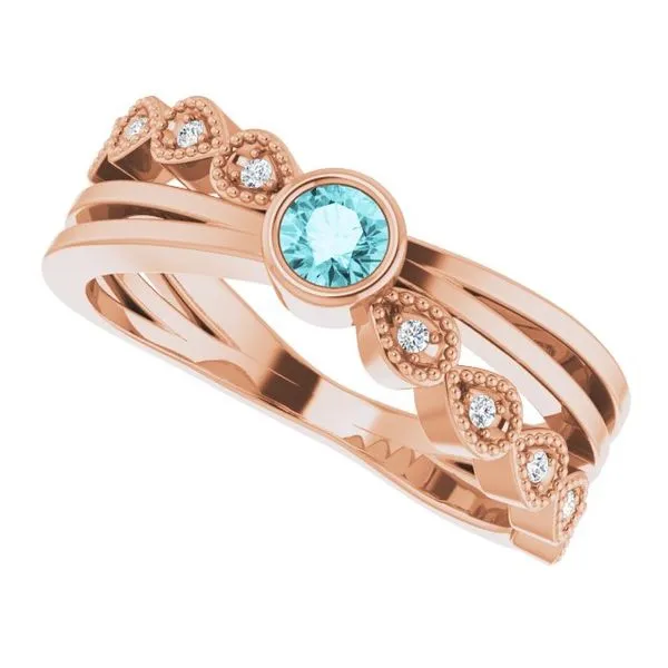 Criss-Cross Bezel-Set Ring Image 5 Holly's Jewelry Mountain Home, AR