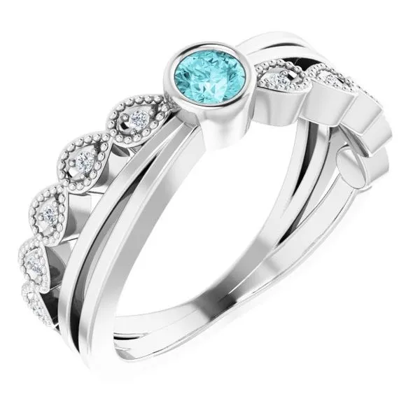 Criss-Cross Bezel-Set Ring Holly's Jewelry Mountain Home, AR