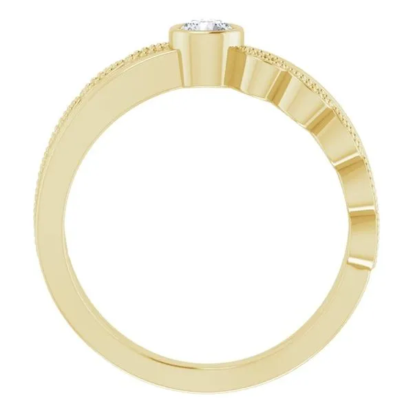 Criss-Cross Bezel-Set Ring Image 2 Cherry Street Jewelers Tulsa, OK