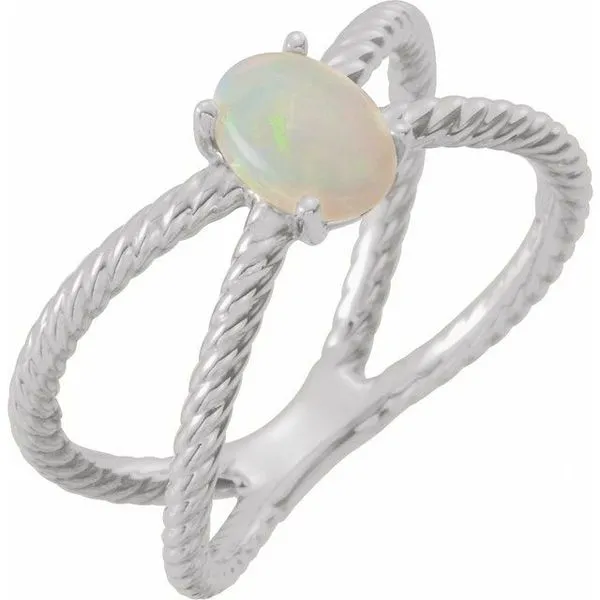 Criss-Cross Cabochon Ring Jewelry Design Studio Jensen Beach, FL