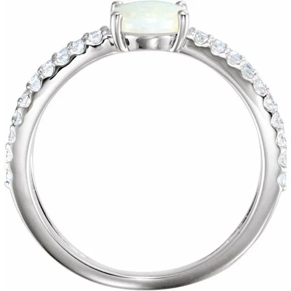 Accented Cabochon Ring Image 2 Jewelry Design Studio Jensen Beach, FL