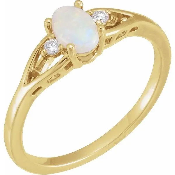 Accented Cabochon Ring James Wolf Jewelers Mason, OH