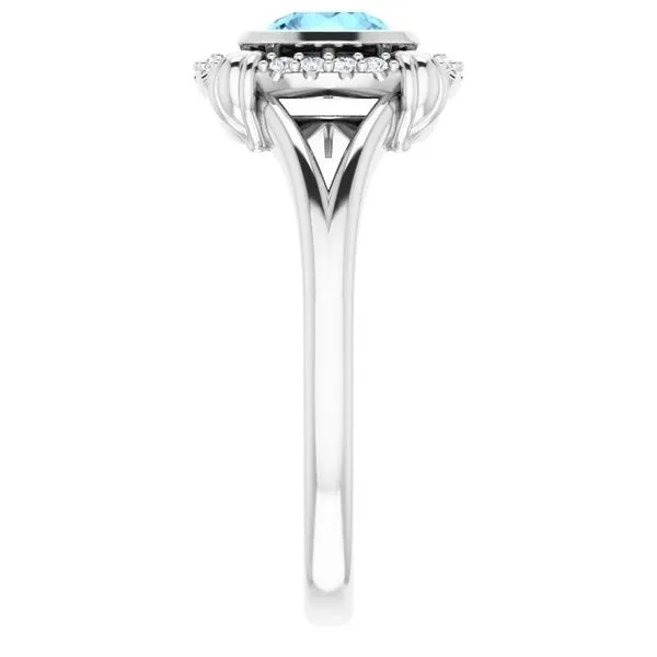 Bezel-Set Halo-Style Ring Image 4 James Wolf Jewelers Mason, OH