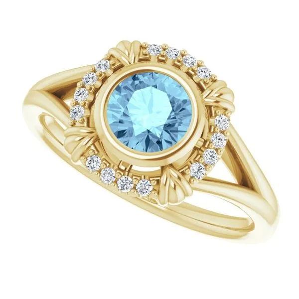 Bezel-Set Halo-Style Ring Image 5 James Wolf Jewelers Mason, OH