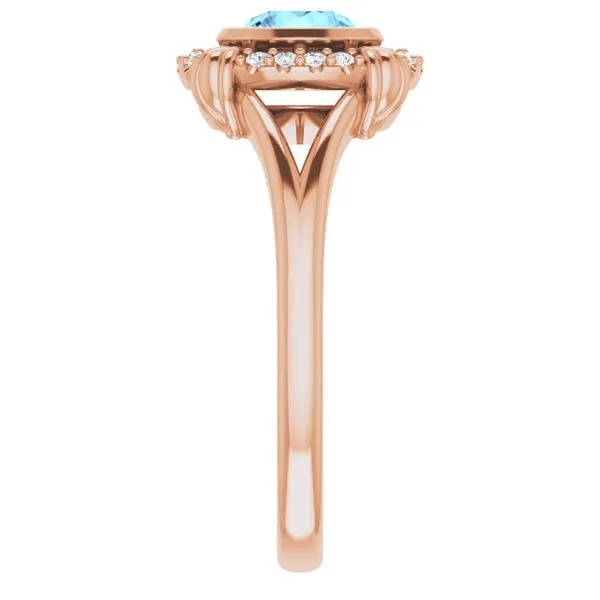 Bezel-Set Halo-Style Ring Image 4 James Wolf Jewelers Mason, OH