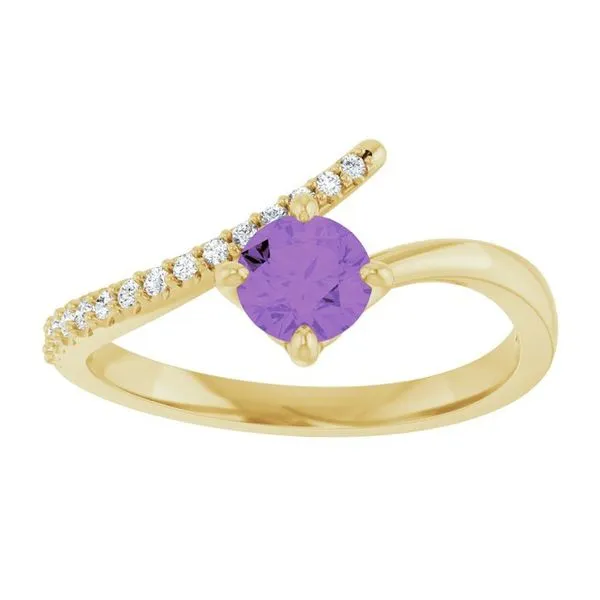 Accented Bypass Ring Image 3 James Wolf Jewelers Mason, OH