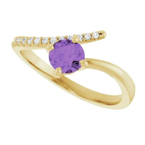 Accented Bypass Ring Image 5 James Wolf Jewelers Mason, OH