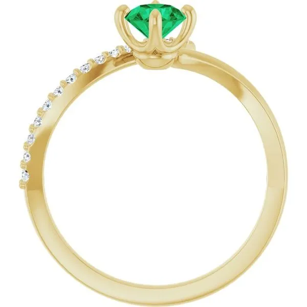 Accented Bypass Ring Image 2 James Wolf Jewelers Mason, OH