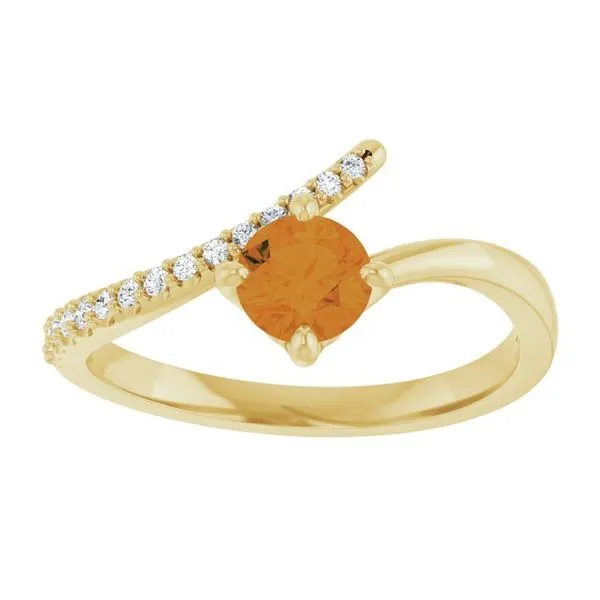 Accented Bypass Ring Image 3 Long Jewelers Chesapeake, VA