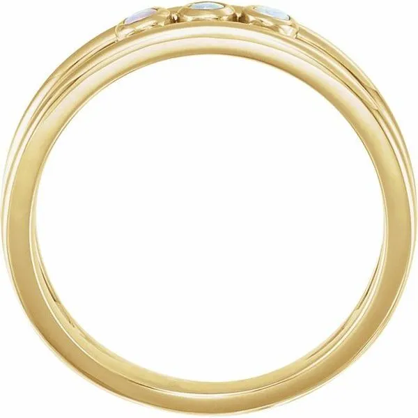 Three-Stone Bezel-Set Ring Image 2 Jewelry Design Studio Jensen Beach, FL