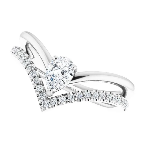 Negative Space V Ring Image 5 Long Jewelers Chesapeake, VA