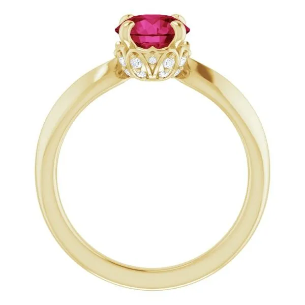 Accented Vintage-Inspired Ring Image 2 James Wolf Jewelers Mason, OH