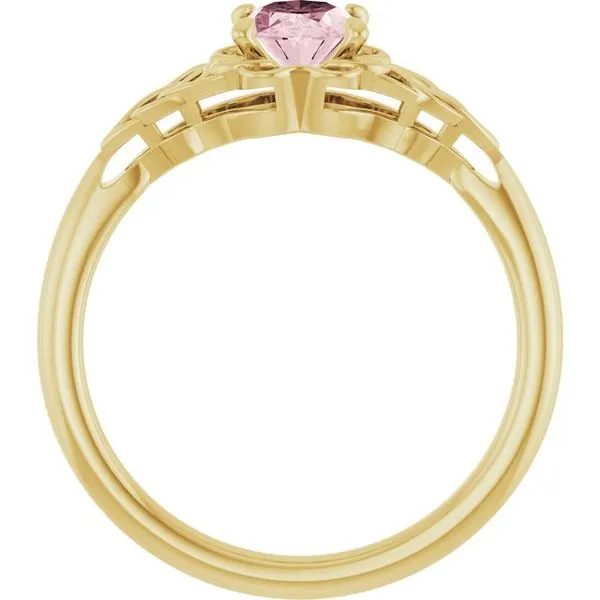 Celtic-Inspired Solitaire Ring Image 2 James Wolf Jewelers Mason, OH