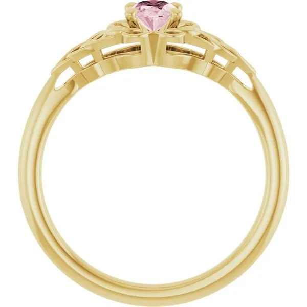 Celtic-Inspired Solitaire Ring Image 2 James Wolf Jewelers Mason, OH